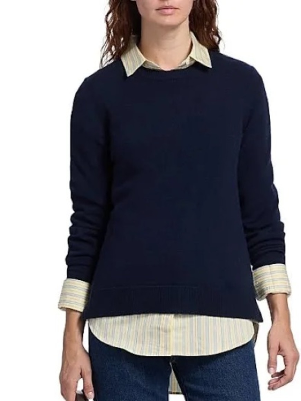 Saks Fifth Avenue Navy Cashmere Sweater